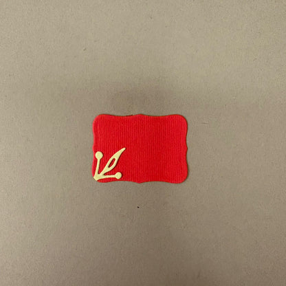 Red Tags With Baby Pink Flowers