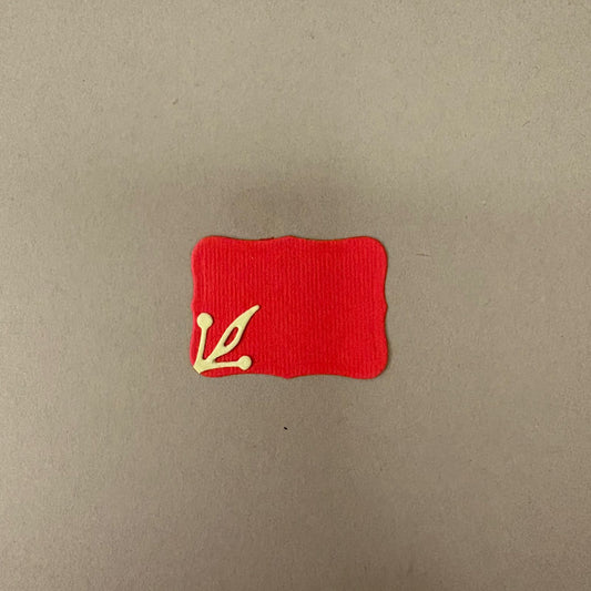 Red Tags With Baby Pink Flowers