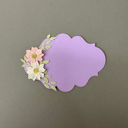 Flowers on Purple Gift Tags