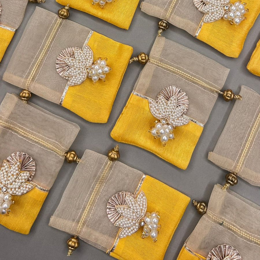 Half & half Coin Bags - Lotus