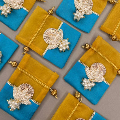 Half & half Coin Bags - Lotus