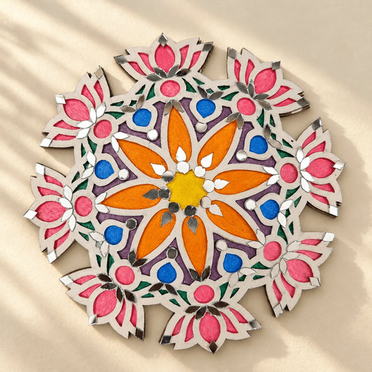 Lotus Flower Rangoli - 6”