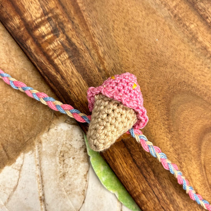 Ice Cream Crochet Rakhi - handcrafted kids' rakhi for boys, alternate view | Traditions4u