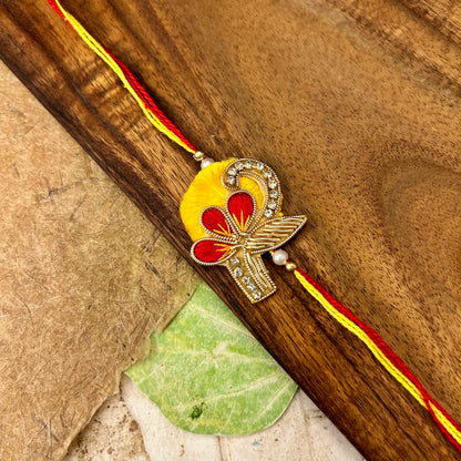 Stone Stem Chakalya - handcrafted Chakalya for Raksha Bandhan puja, design detail | Traditions4u