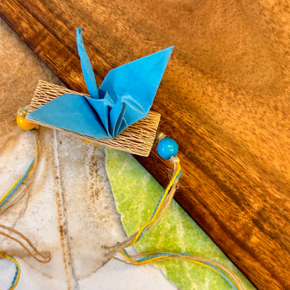 Origami Stork - handcrafted kids' rakhi for boys, alternate view | Traditions4u