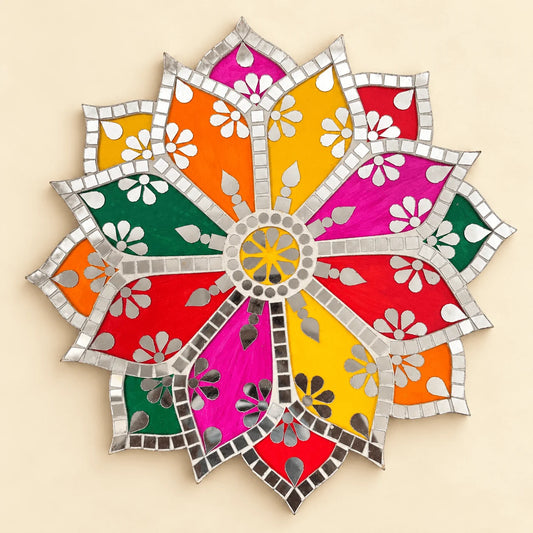 Sharp Flower Rangoli - 15"