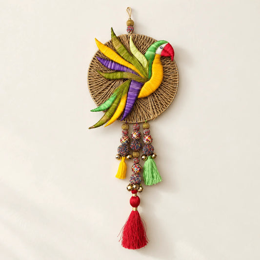 Parrot on Jute Ring Toran