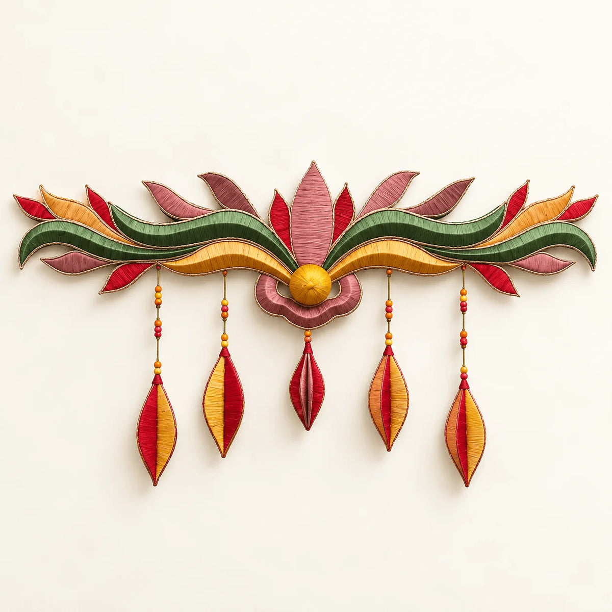 Colourful Signature Jute Bandhanwar with Hanging