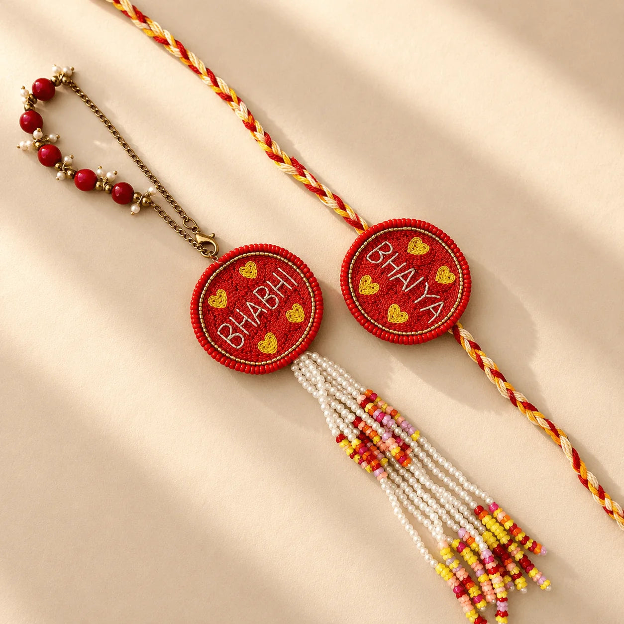 Heart Bhaiya Bhabhi Red Set