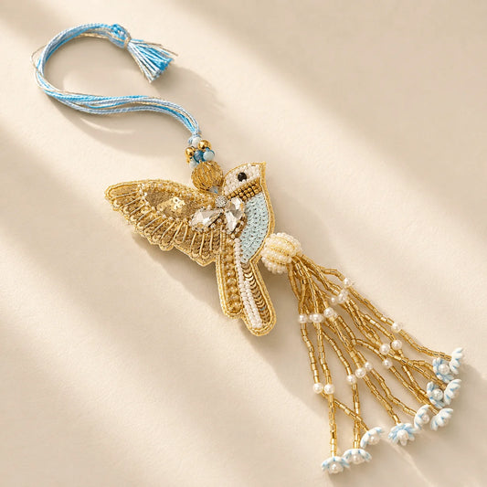 Blue Bird with Mini Floral Hangings