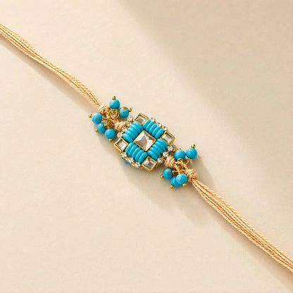 Cube Chakalya - handcrafted Chakalya for Raksha Bandhan puja, design detail | Traditions4u