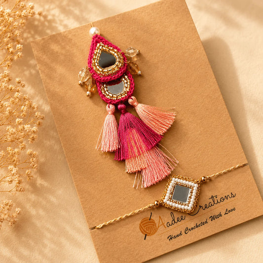 Pink Yellow Drop & Tassles Lumba