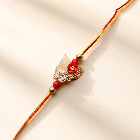 Gold leaf & Red flower Chakalya