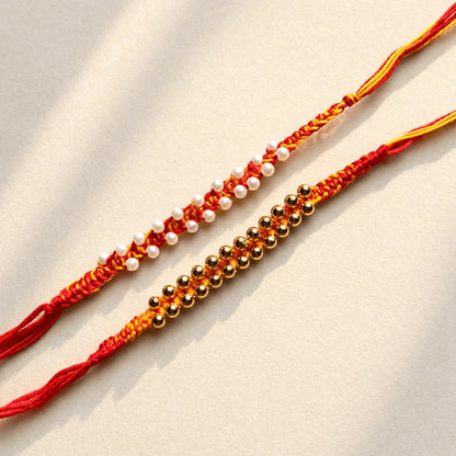 Macrame Sadi Rakhi - handcrafted Sadi thread rakhi | Traditions4u