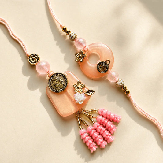 Peach Set with Coin & Flower
