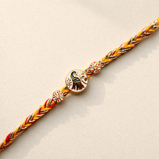 Peacock Minakari Motif Sadi Rakhi
