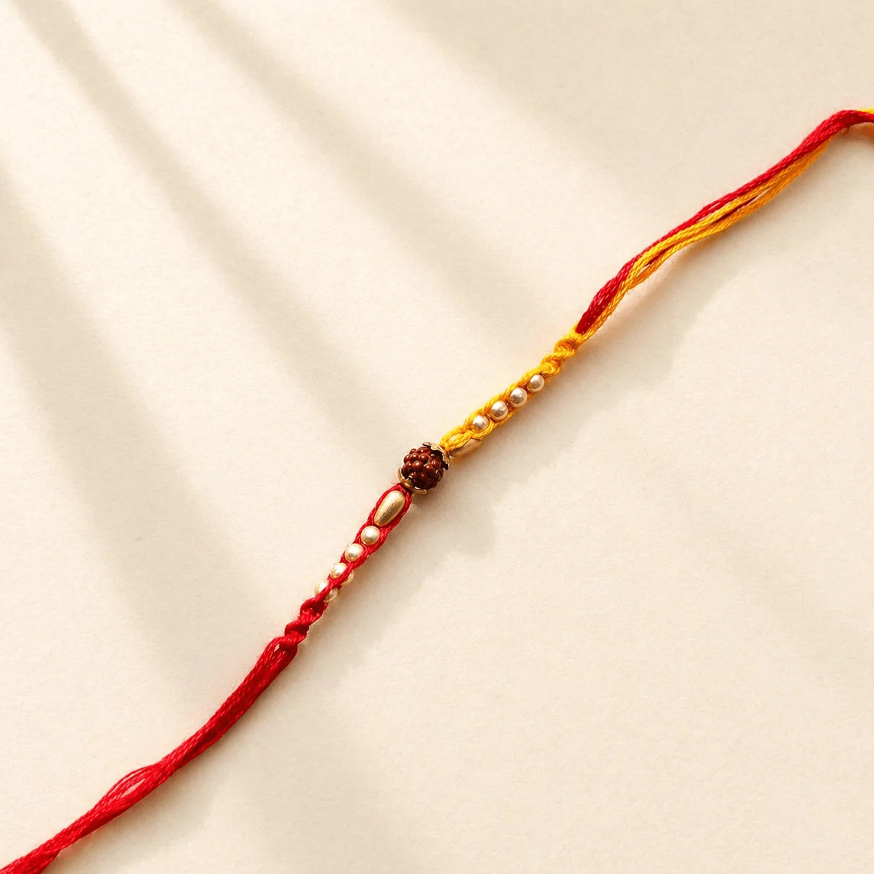 Pearls & Rudraksha Macrame Sadi Rakhi