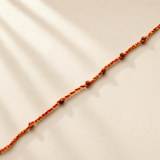 Rudraksha Braided on Moli Sadi Rakhi