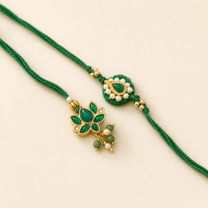 Small Lotus Kundan Set