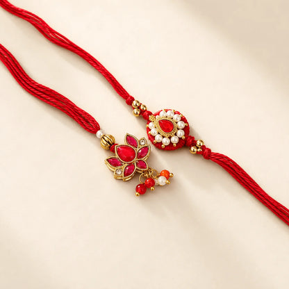 Small Lotus Kundan Set