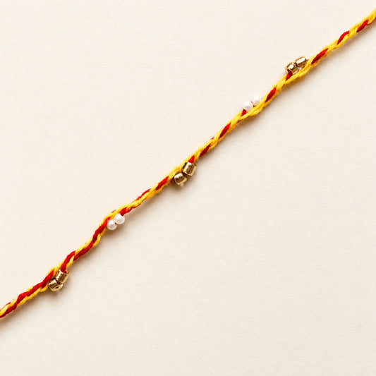 White & Cutdana on Moli Sadi Rakhi