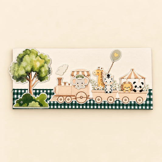 Train with Animals Envelope