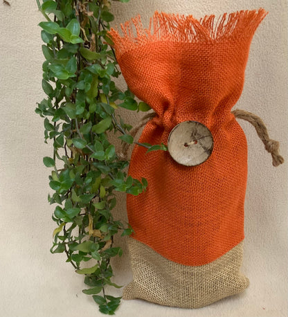 Color Jute Button Bags