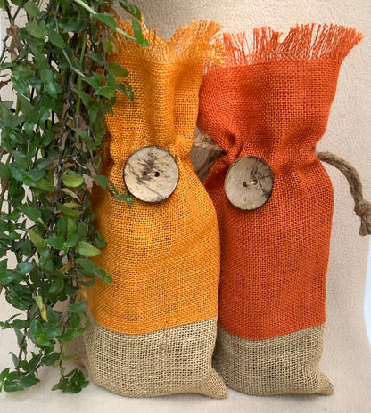 Color Jute Button Bags