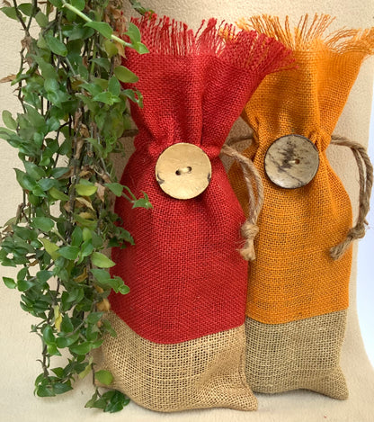 Color Jute Button Bags