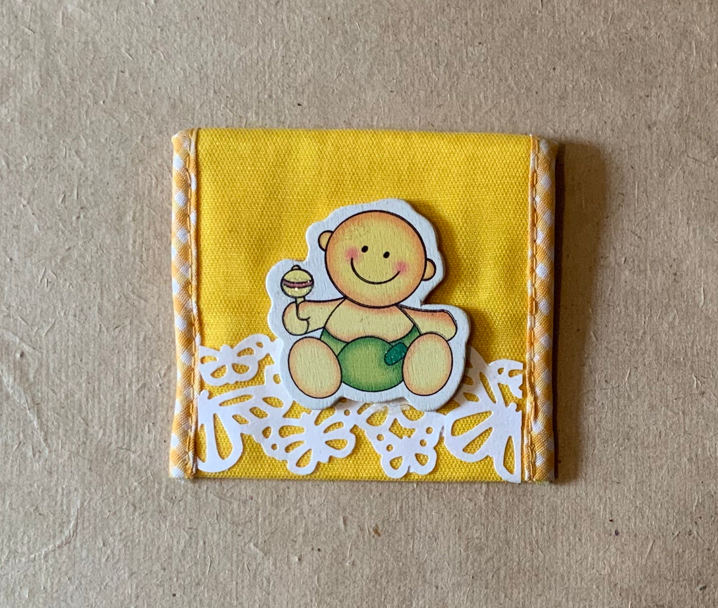 Yellow square pouch